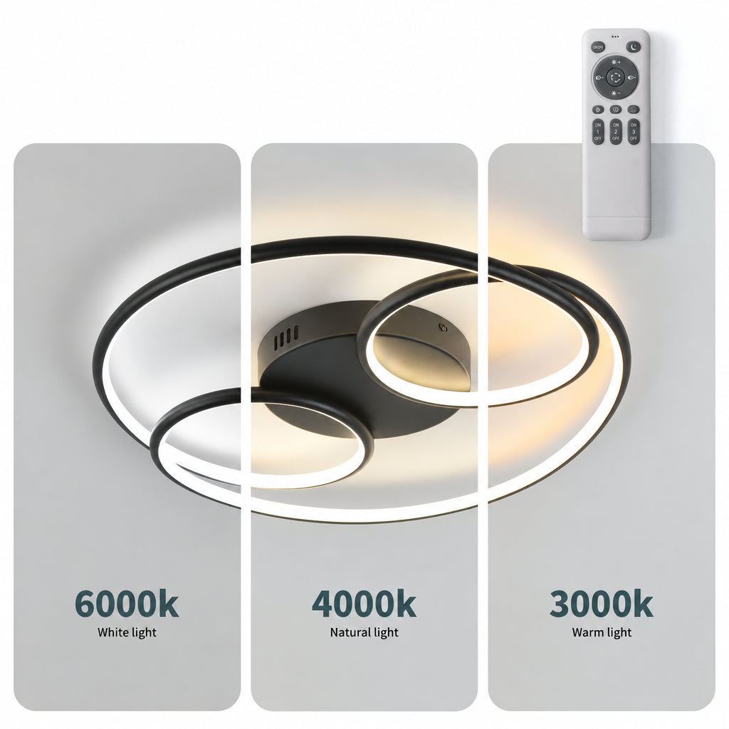 ORBA dimbare LED plafondlamp met ronde lichtvormen