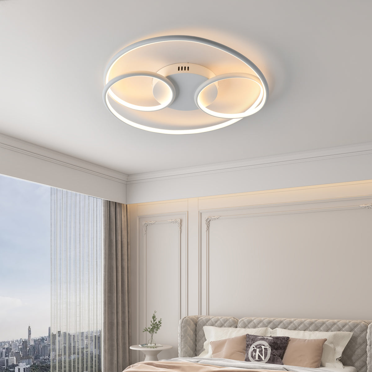 ORBA dimbare LED plafondlamp met ronde lichtvormen