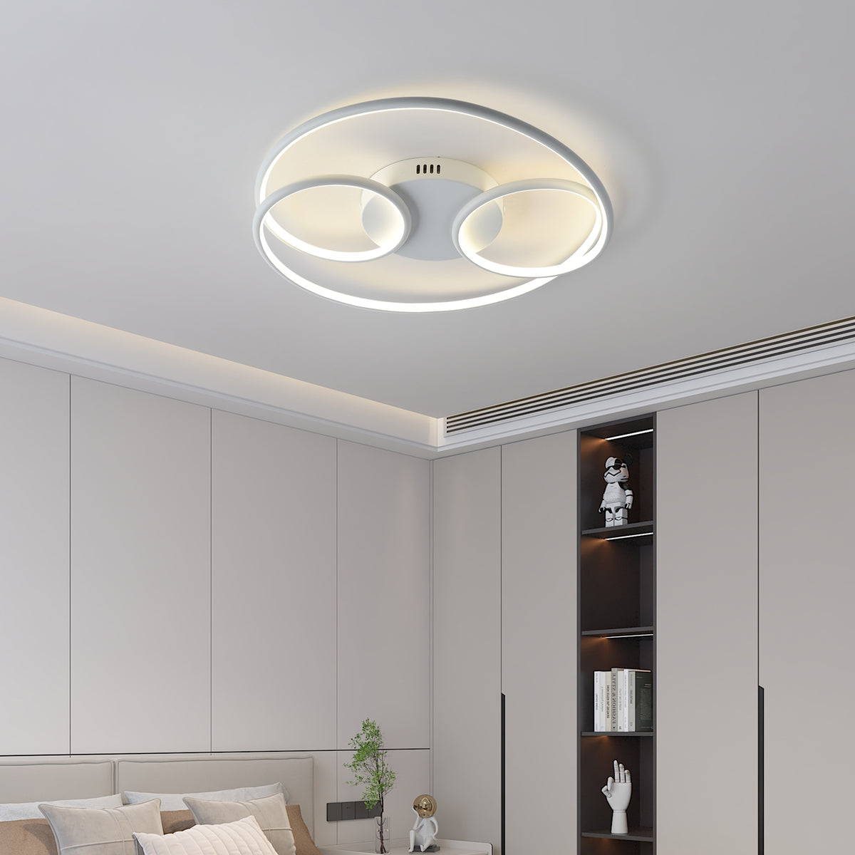 ORBA dimbare LED plafondlamp met ronde lichtvormen