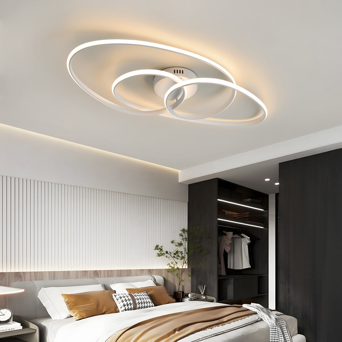 ORBIT dimbare LED plafond- en wandlamp met drie lichtkleuren