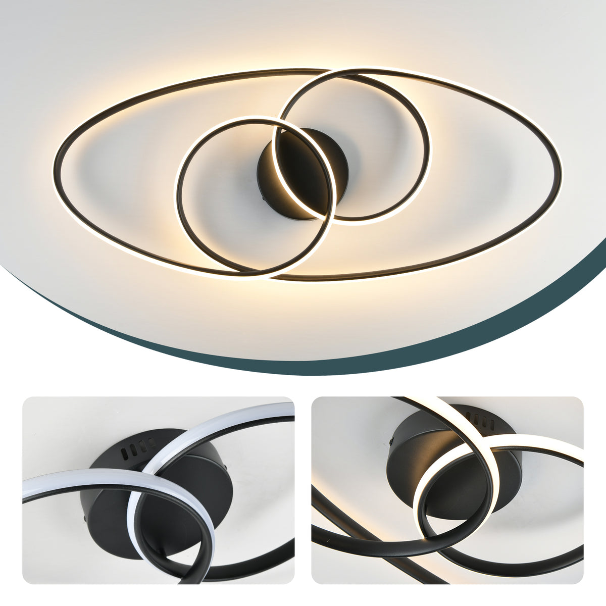 ORBIT dimbare LED plafond- en wandlamp met drie lichtkleuren