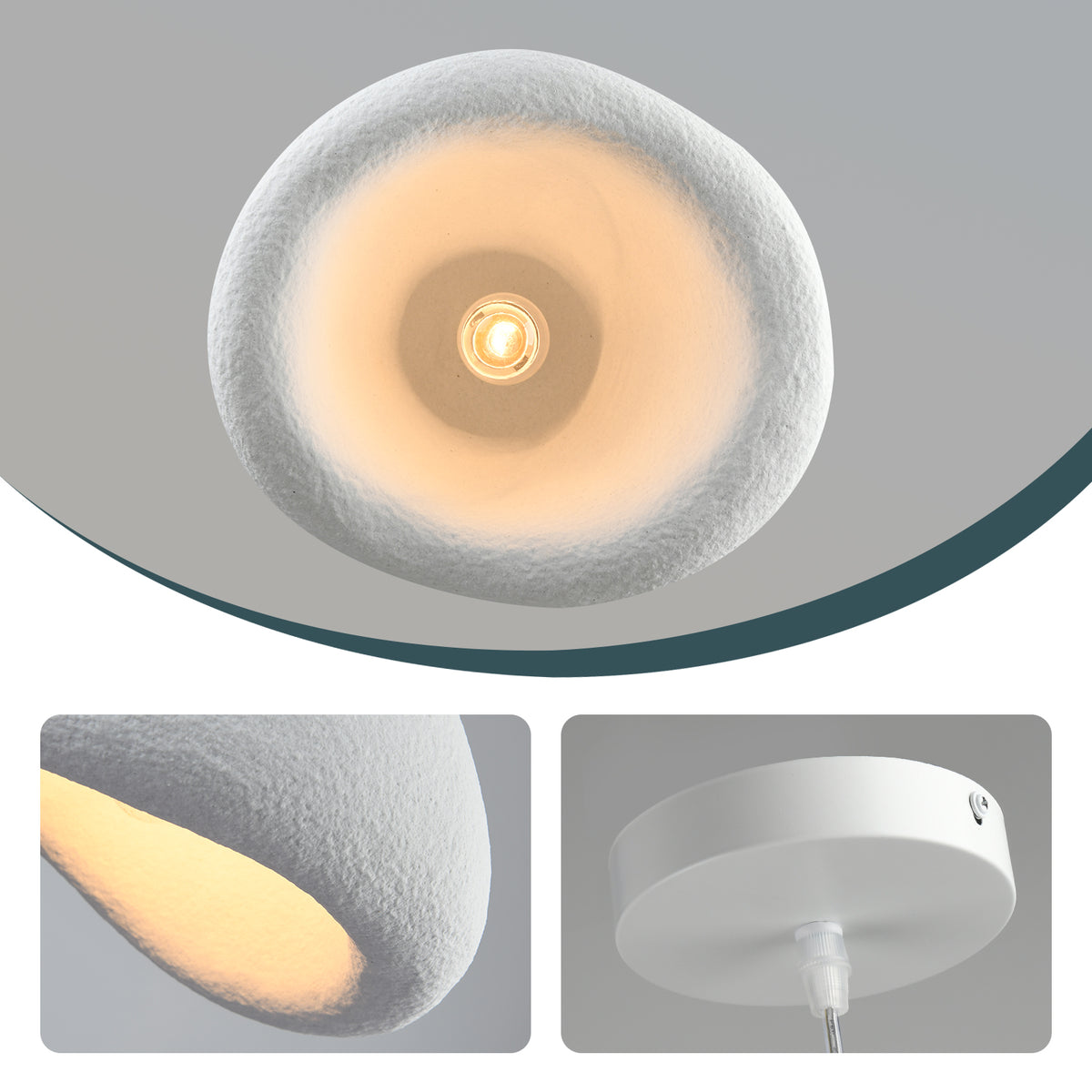 DUNA handgemaakte witte hanglamp