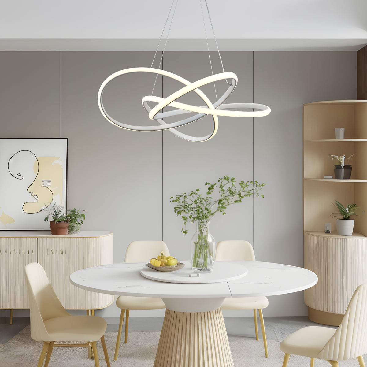 VIRA  dimbare LED hanglamp met gedraaide lussen