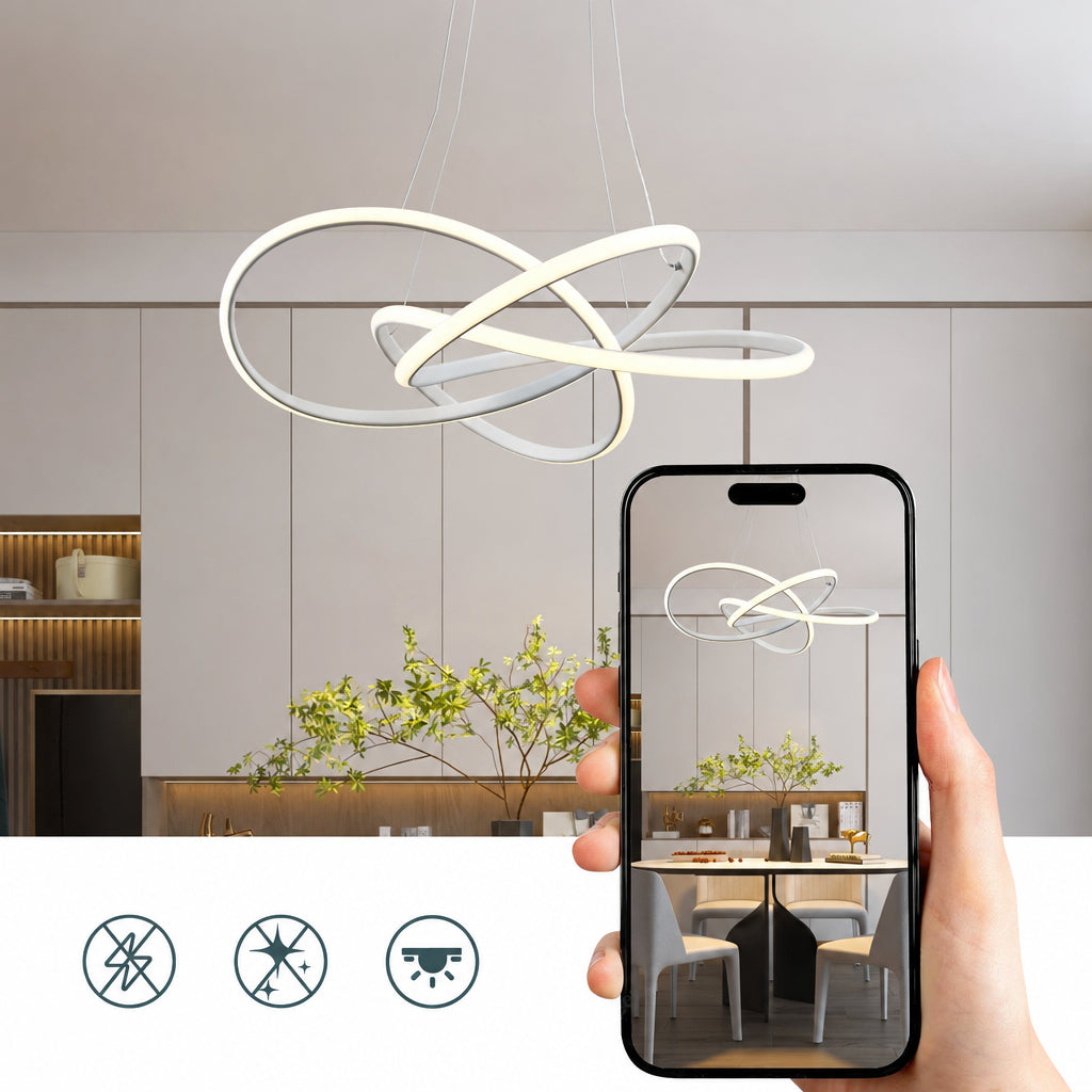 VIRA  dimbare LED hanglamp met gedraaide lussen