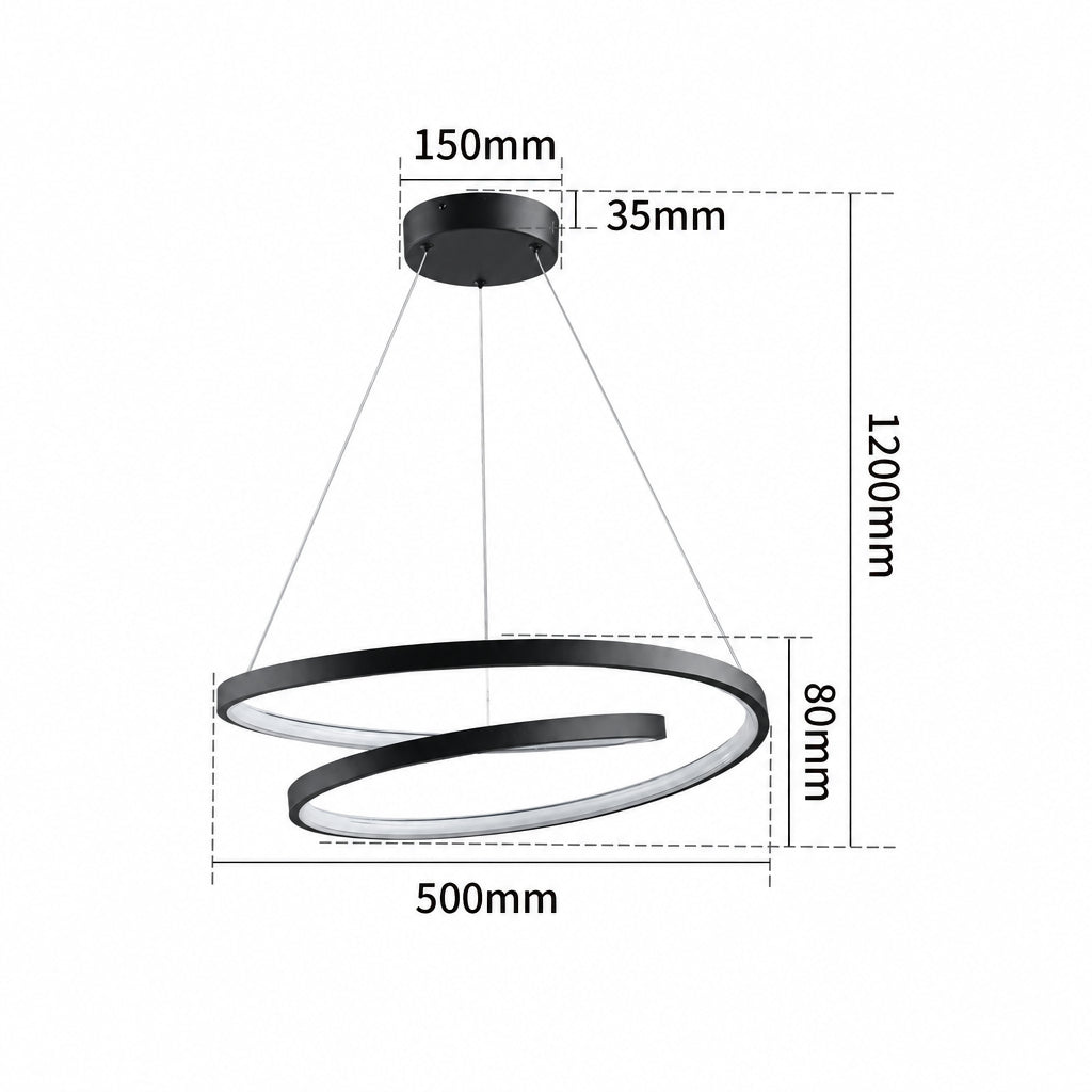 DUET dimbare LED hanglamp met dubbele ring