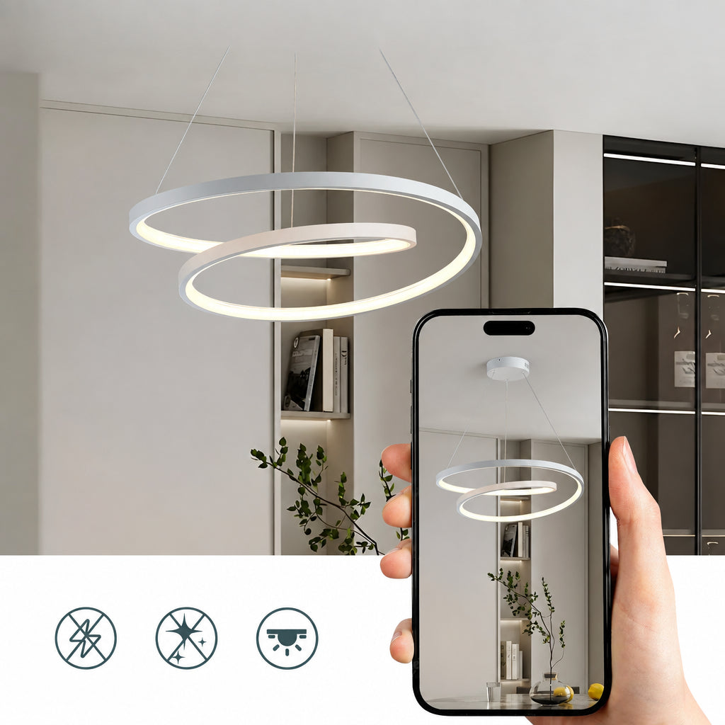 DUET dimbare LED hanglamp met dubbele ring