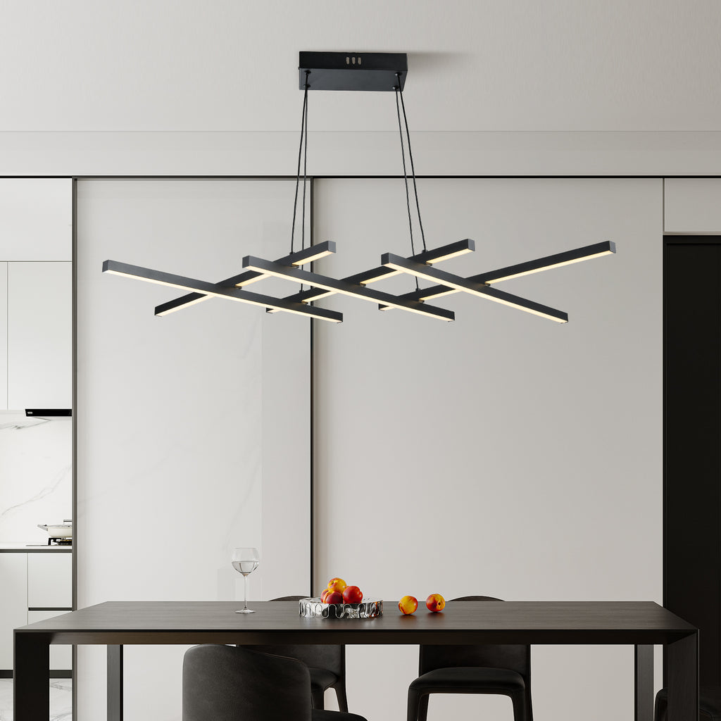 VLECHT uitschuifbare, dimbare LED hanglamp zwart