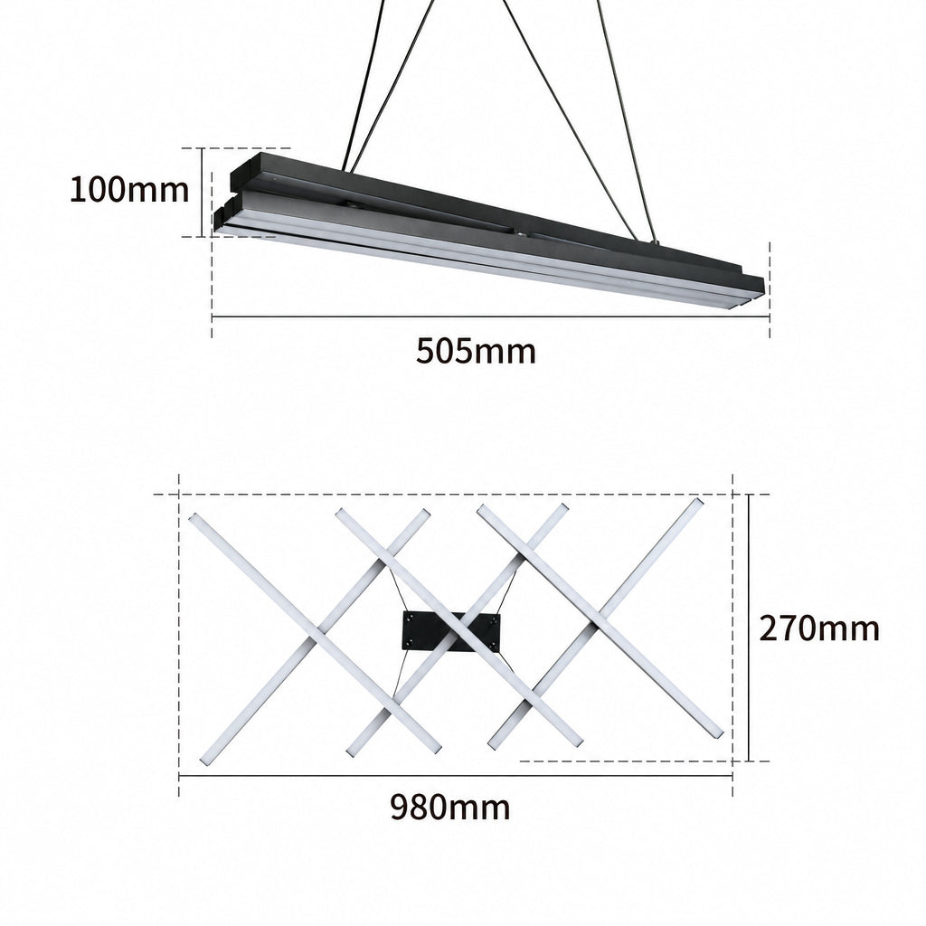 VLECHT uitschuifbare, dimbare LED hanglamp zwart