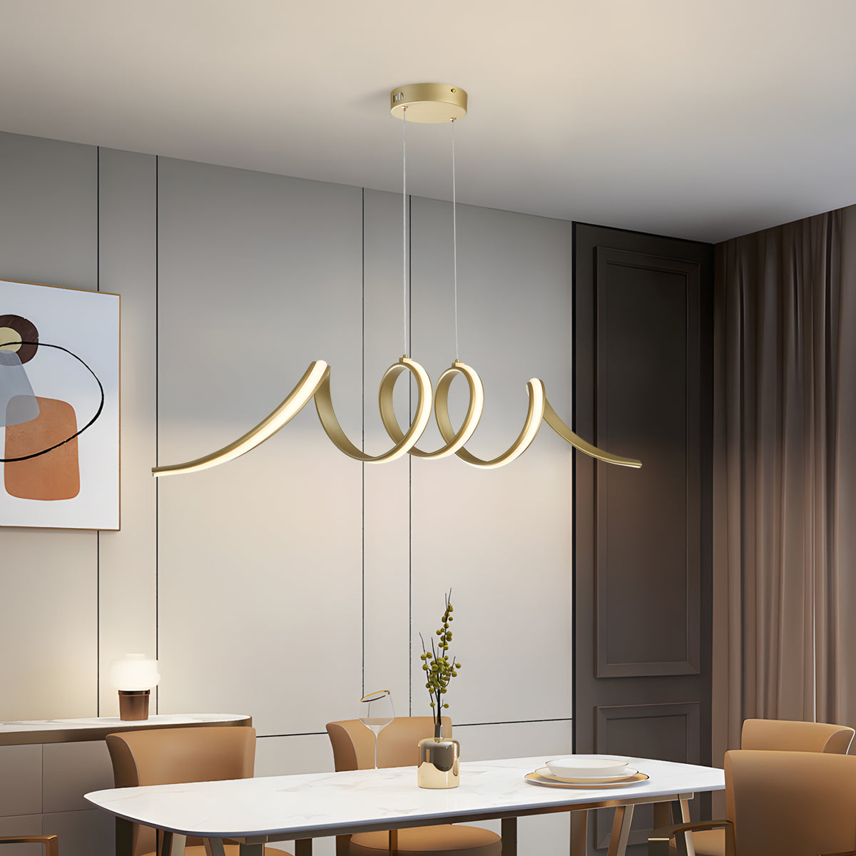 ONDRA dimbare LED hanglamp met golvende vorm