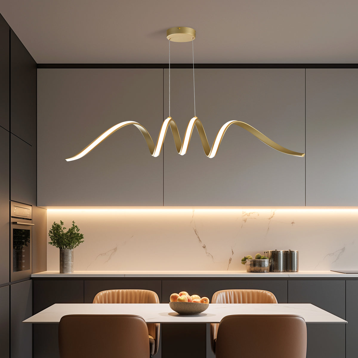 ONDRA dimbare LED hanglamp met golvende vorm