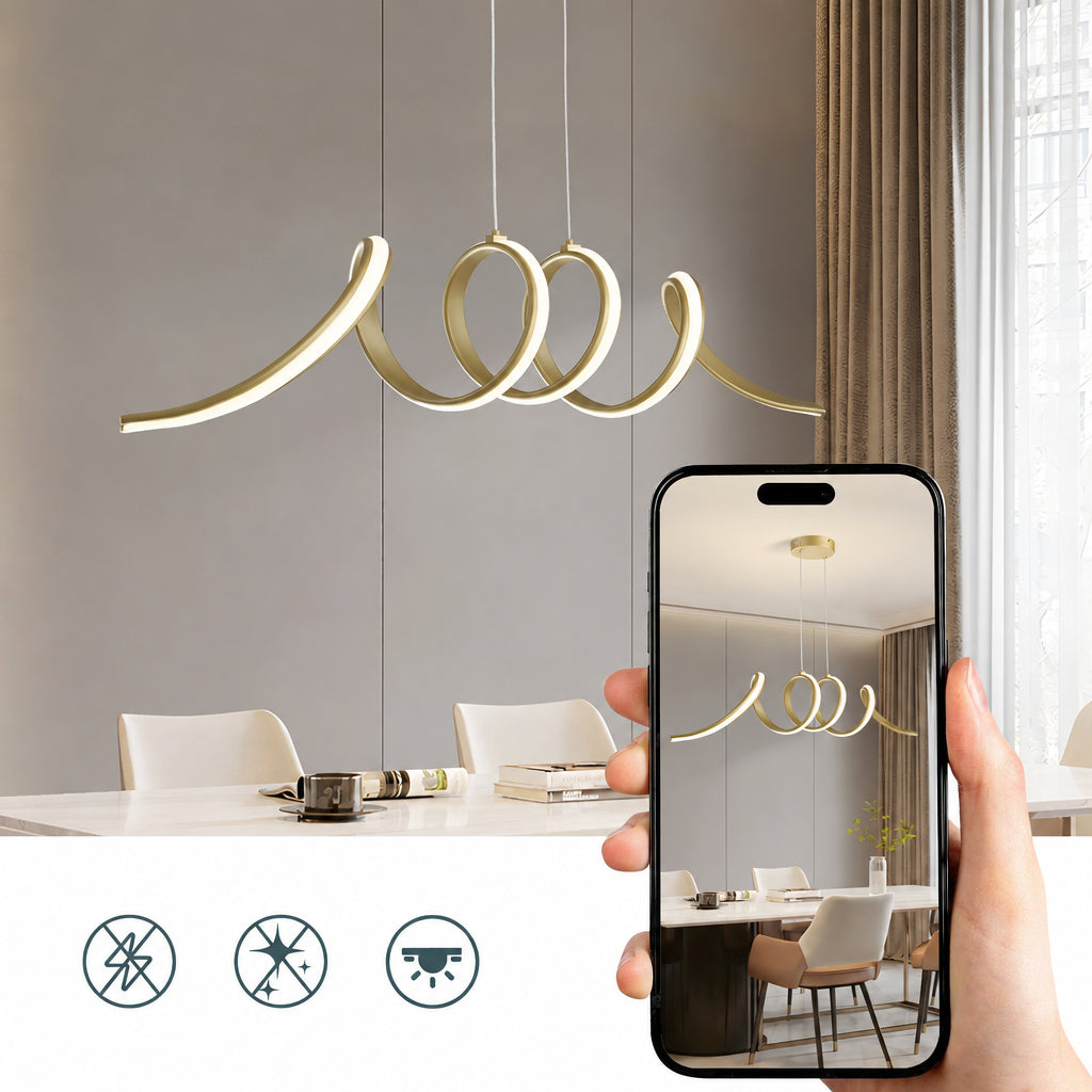 ONDRA dimbare LED hanglamp met golvende vorm