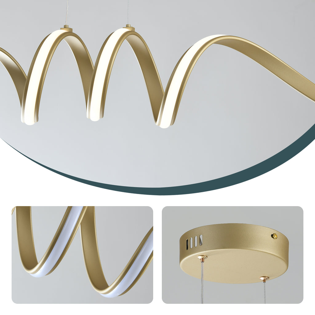 ONDRA dimbare LED hanglamp met golvende vorm