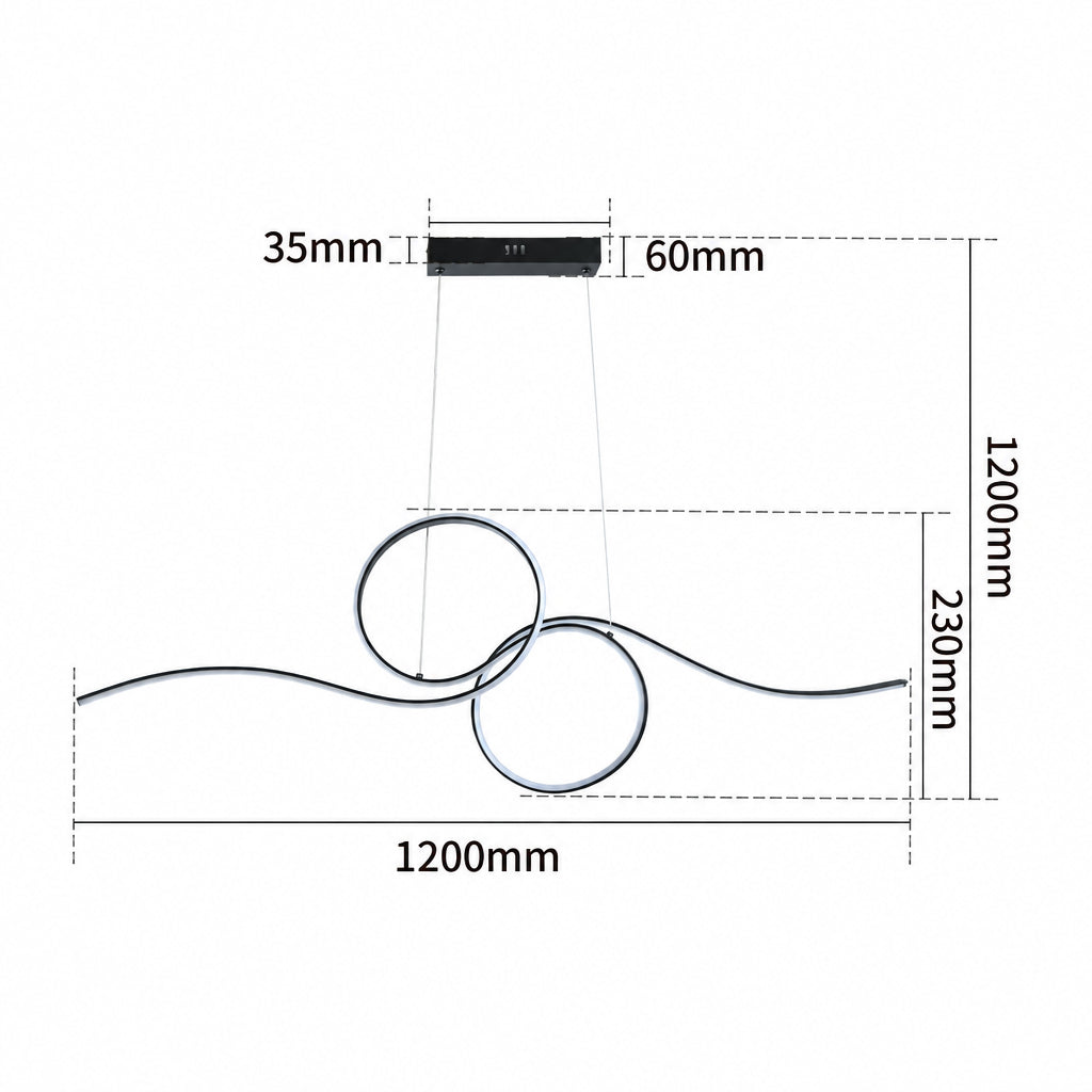 LIORA dimbare LED hanglamp met dubbele lus