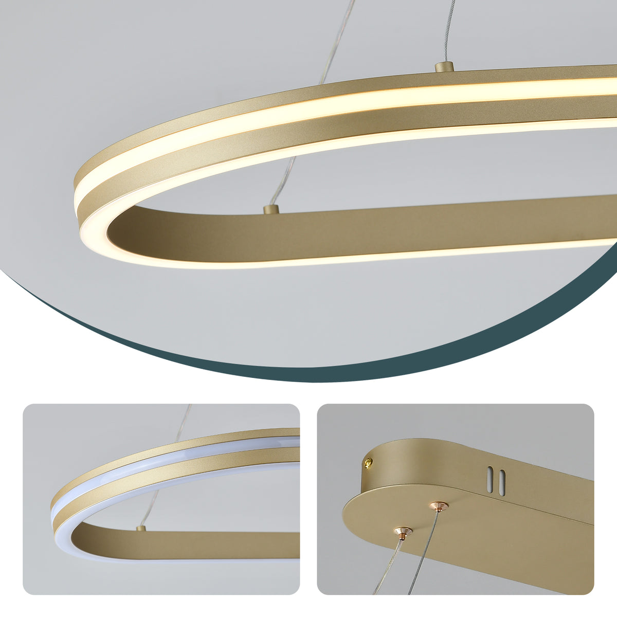 ELVA dimbare ovale LED hanglamp