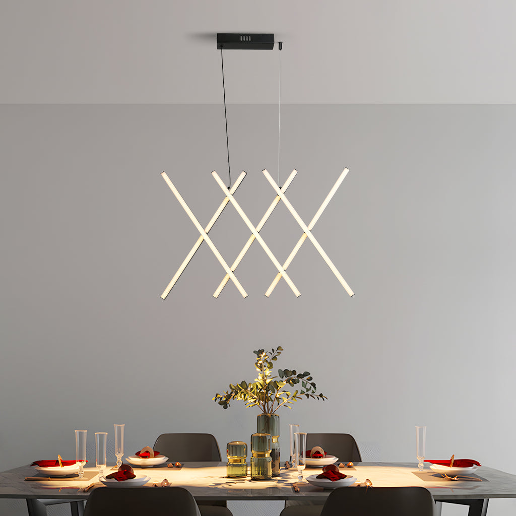 RASTER – Zwarte LED hanglamp met geometrisch design