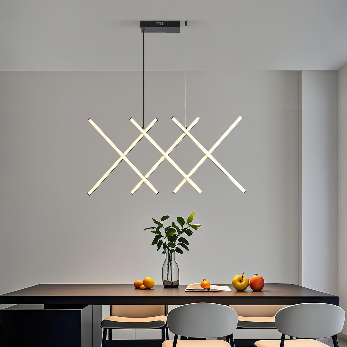 RASTER – Zwarte LED hanglamp met geometrisch design