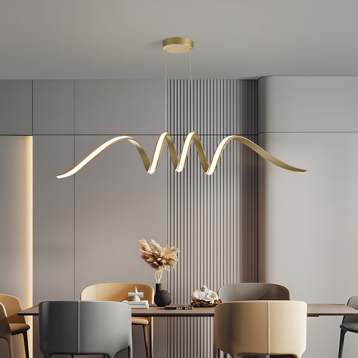 ONDRA dimbare LED hanglamp met golvende vorm