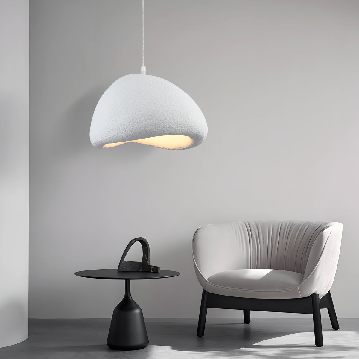 DUNA handgemaakte witte hanglamp