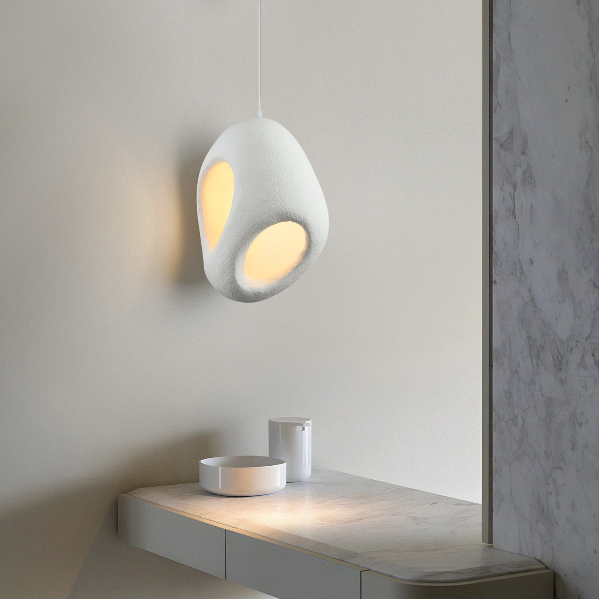 NUMA handgemaakte witte hanglamp