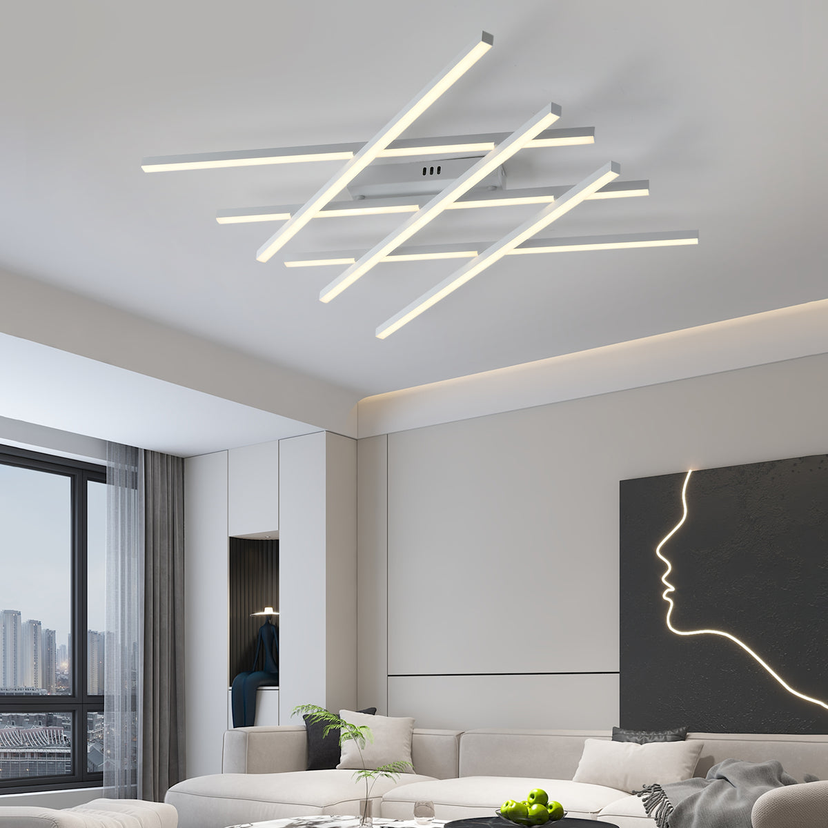 KRUISLICHT verstelbare, dimbare LED plafondlamp