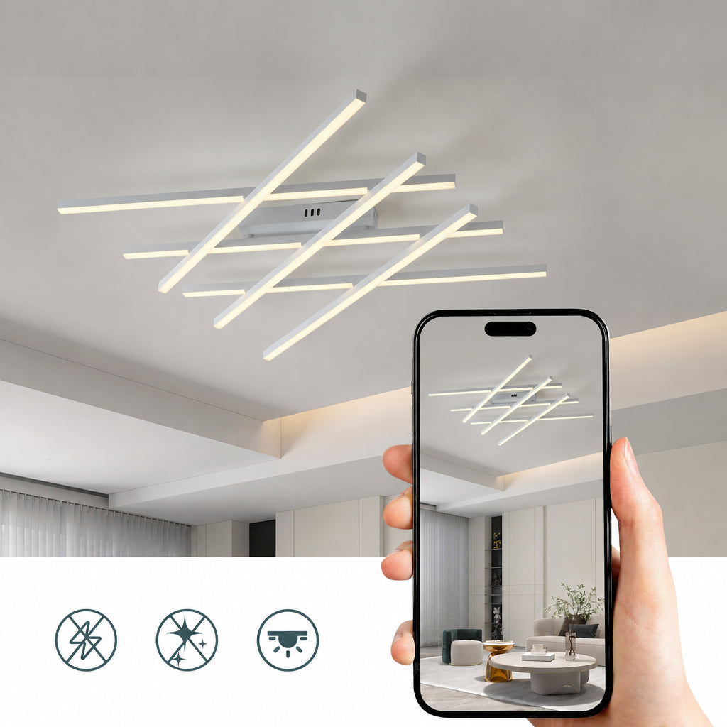 KRUISLICHT verstelbare, dimbare LED plafondlamp