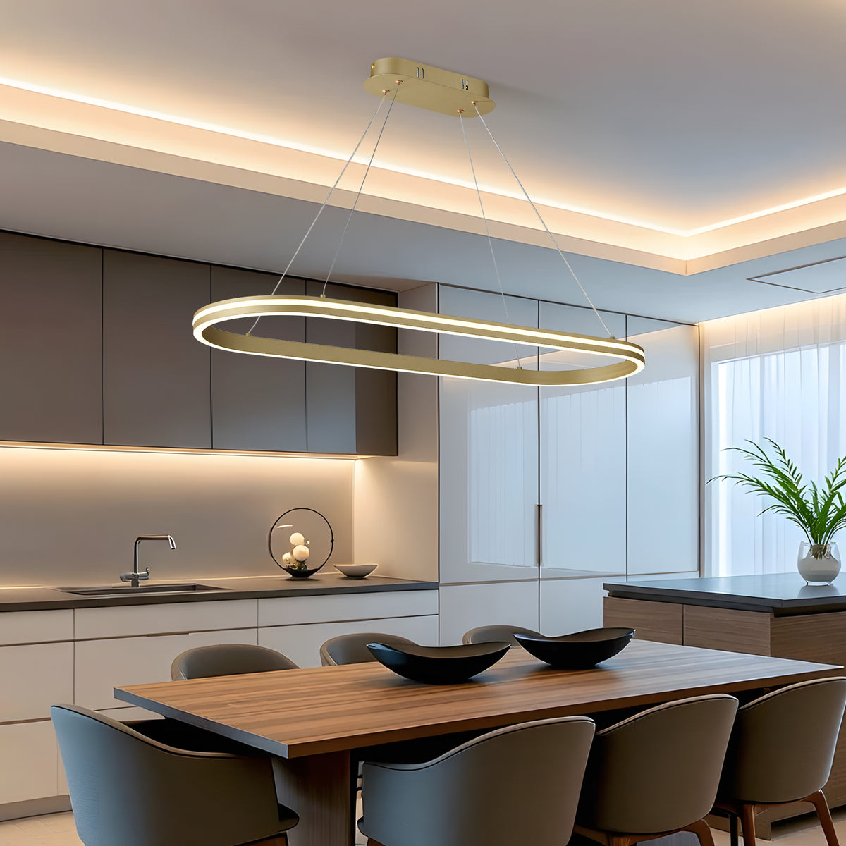 ELVA dimbare ovale LED hanglamp