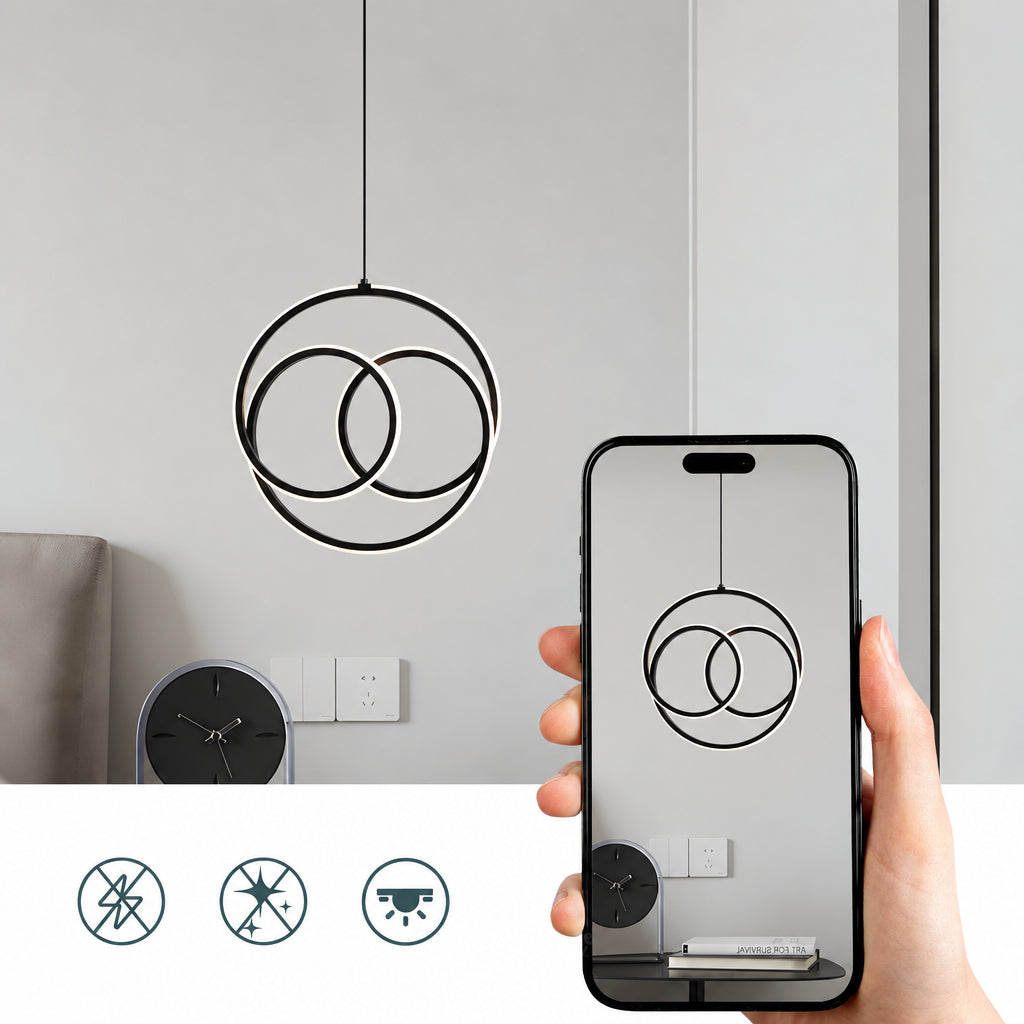 NEXO hanglamp met drie verweven ringen