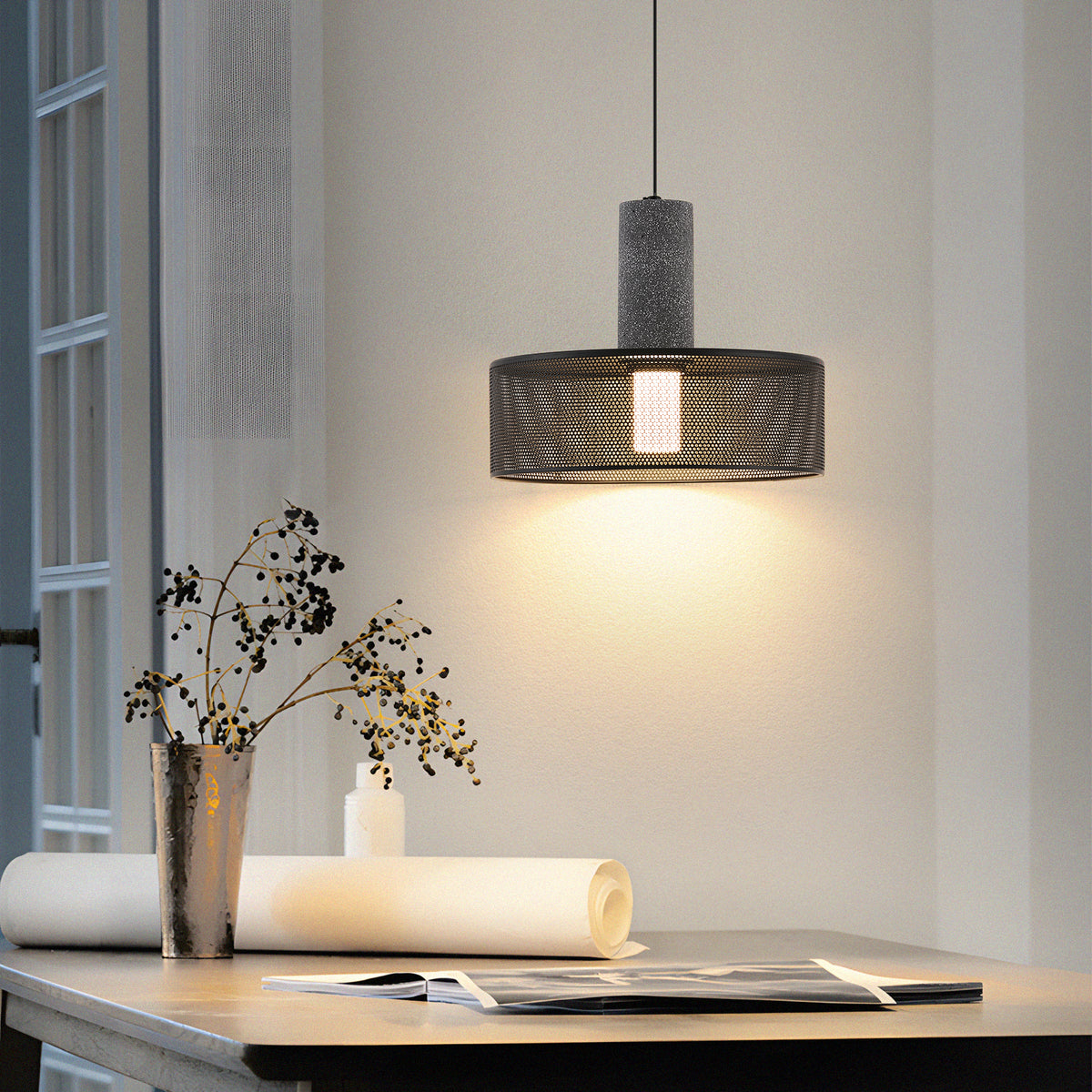 TRITON  moderne hanglamp in drie kapvormen