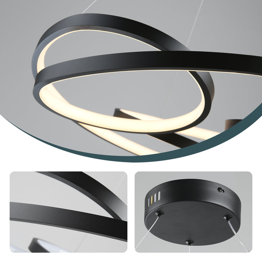 NOVA moderne zwarte LED-hanglamp