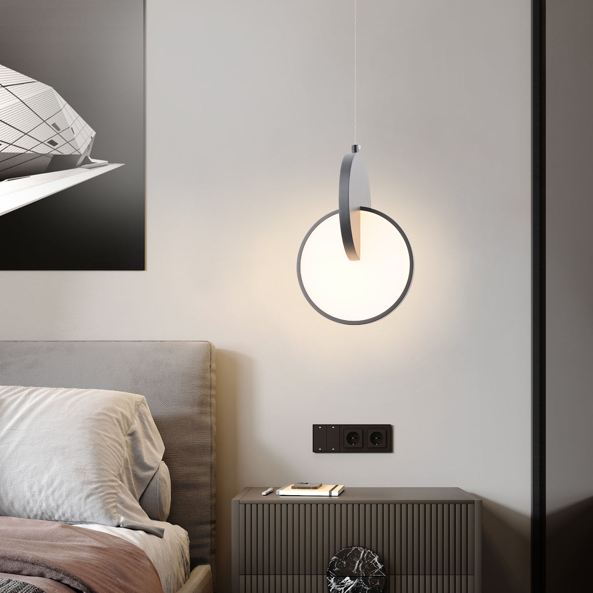 NEMI  hanglamp met verlichte lus