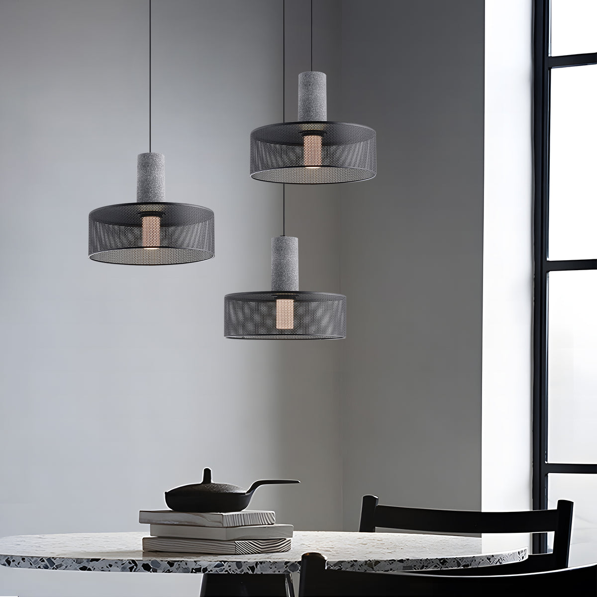 TRITON  moderne hanglamp in drie kapvormen