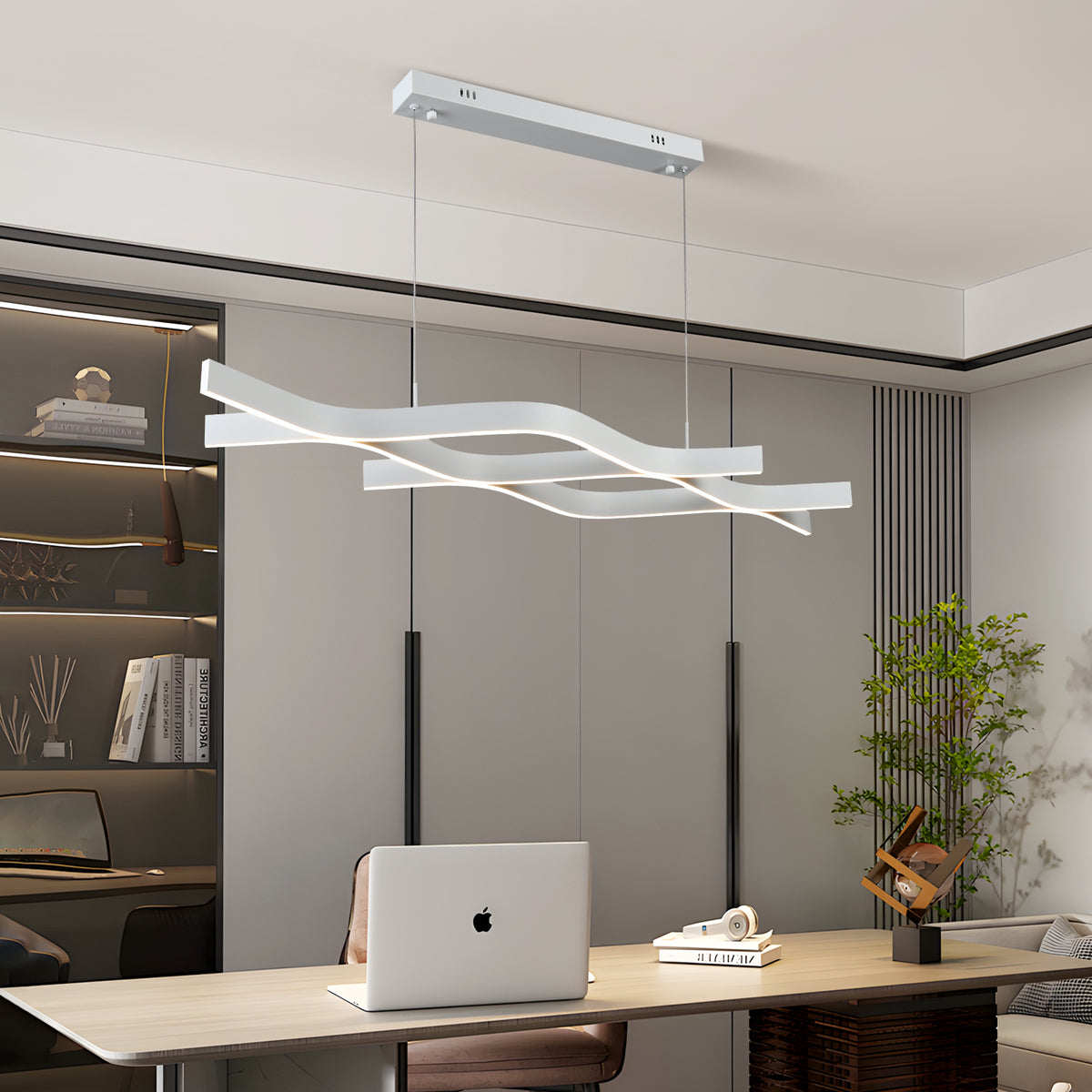 VEYA dimbare LED hanglamp met golvende lichtlijnen