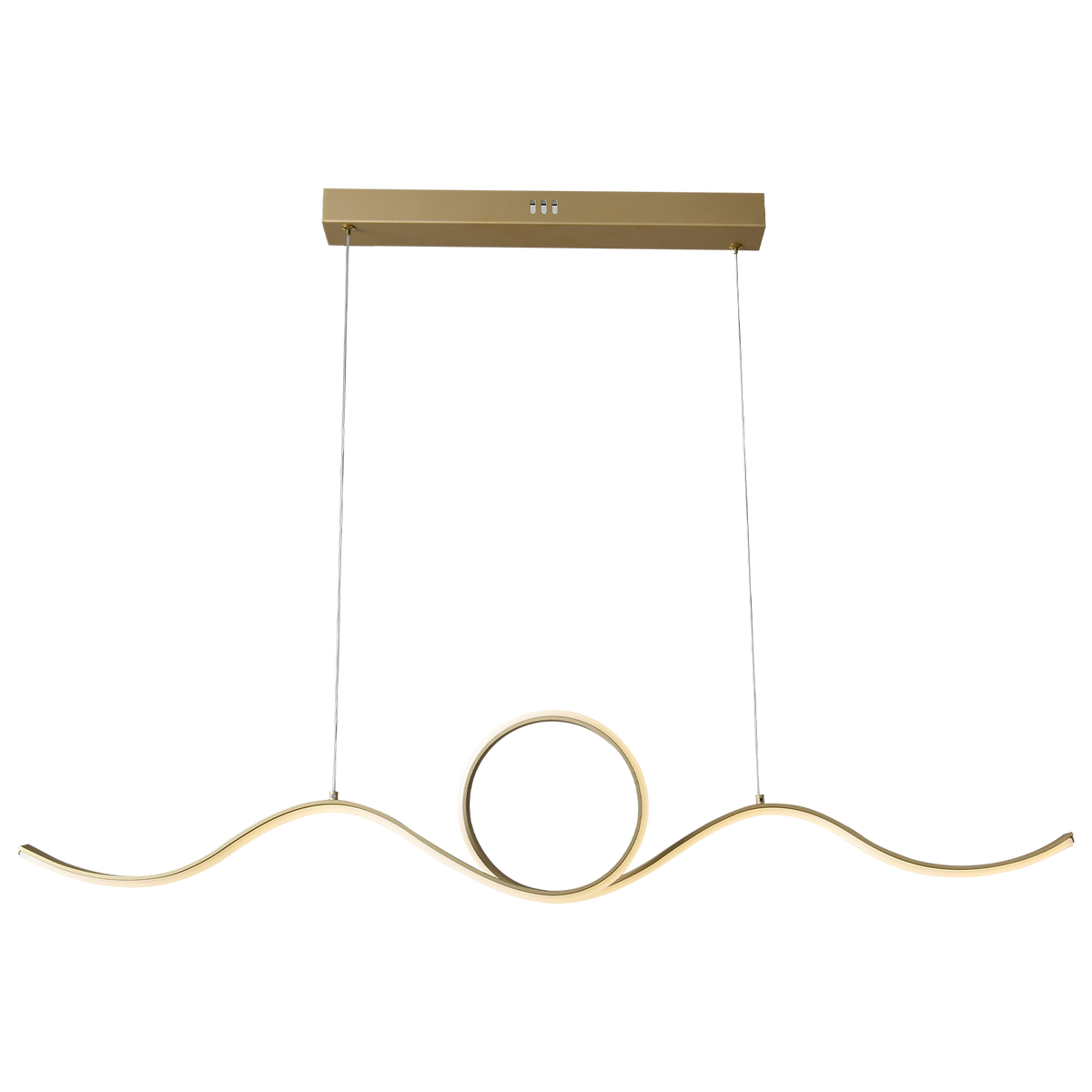 LUS dimbare LED hanglamp met goudkleurige lichtlijn