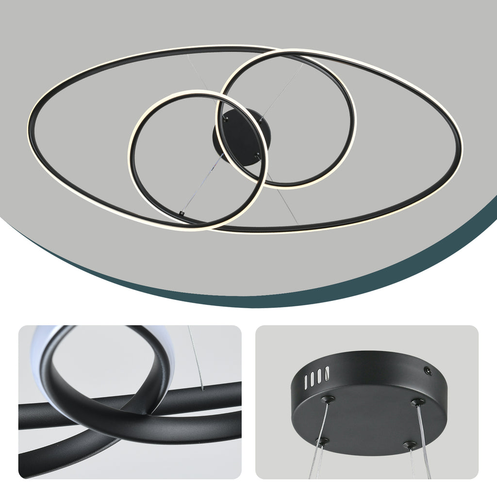 CIRKEL dimbare LED hanglamp met drie ringen