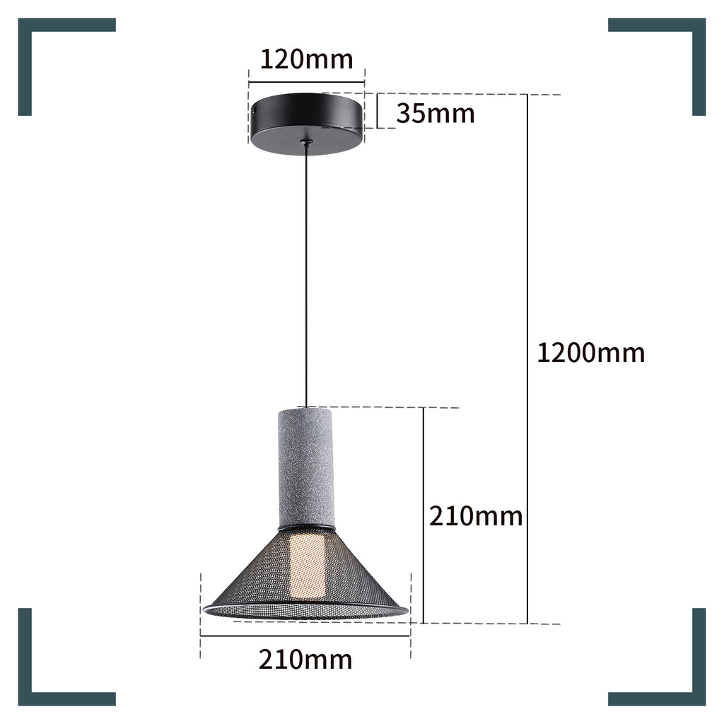 TRITON  moderne hanglamp in drie kapvormen