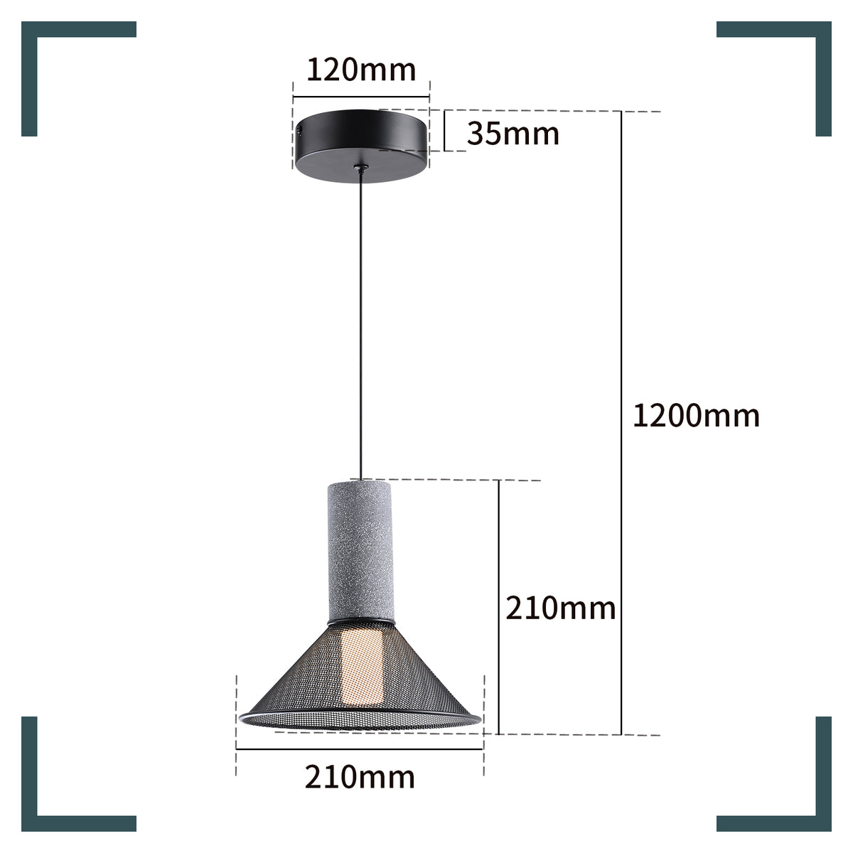 TRITON  moderne hanglamp in drie kapvormen