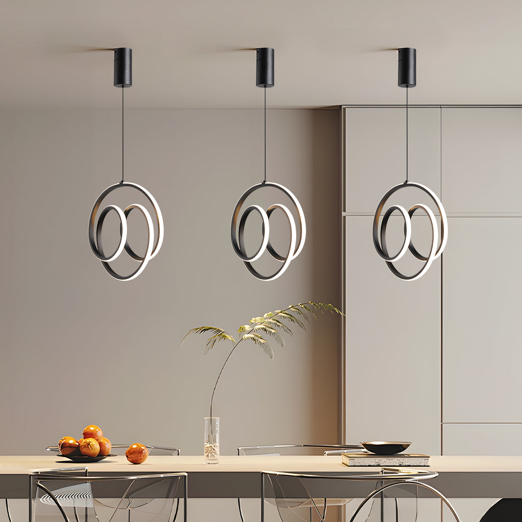 NEXO hanglamp met drie verweven ringen