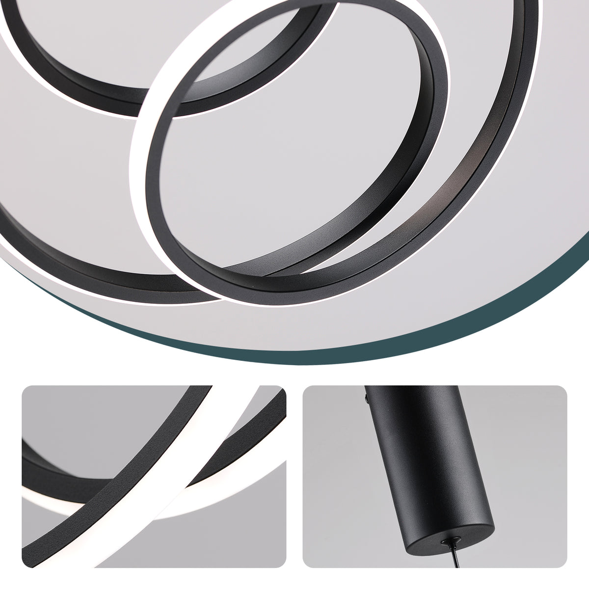 NEXO hanglamp met drie verweven ringen