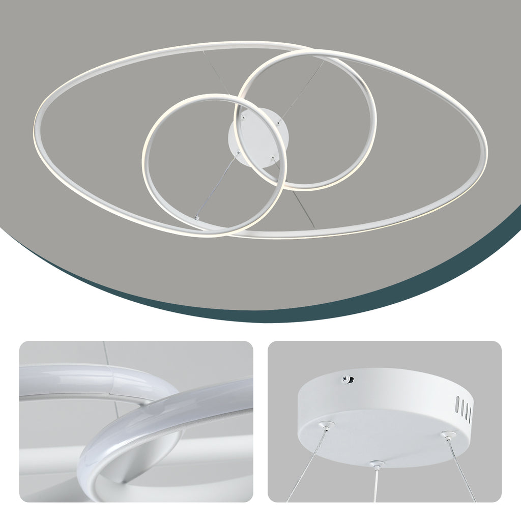 CIRKEL dimbare LED hanglamp met drie ringen