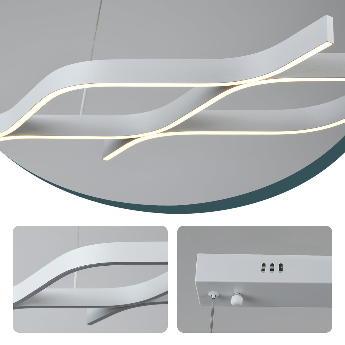 VEYA dimbare LED hanglamp met golvende lichtlijnen