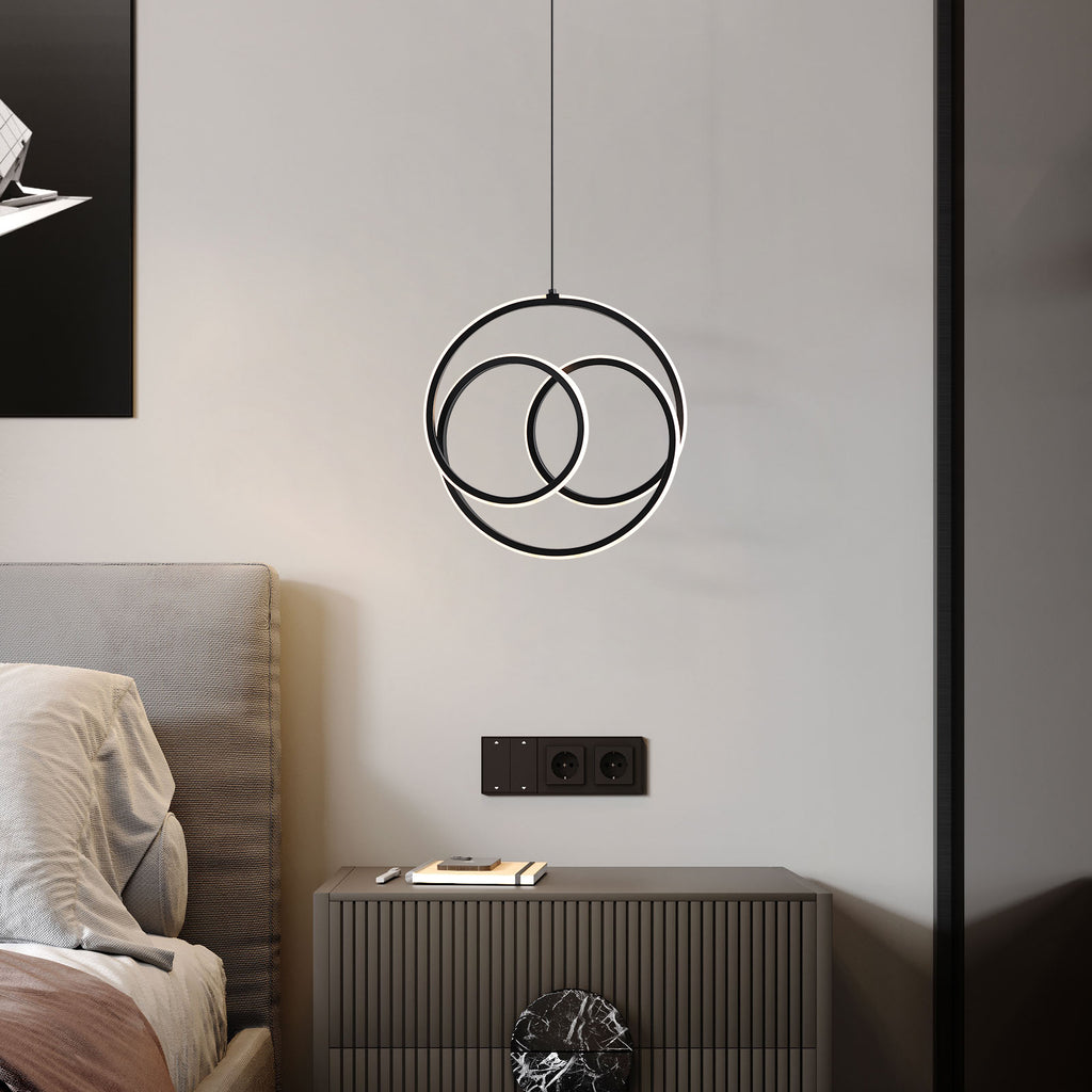NEXO hanglamp met drie verweven ringen