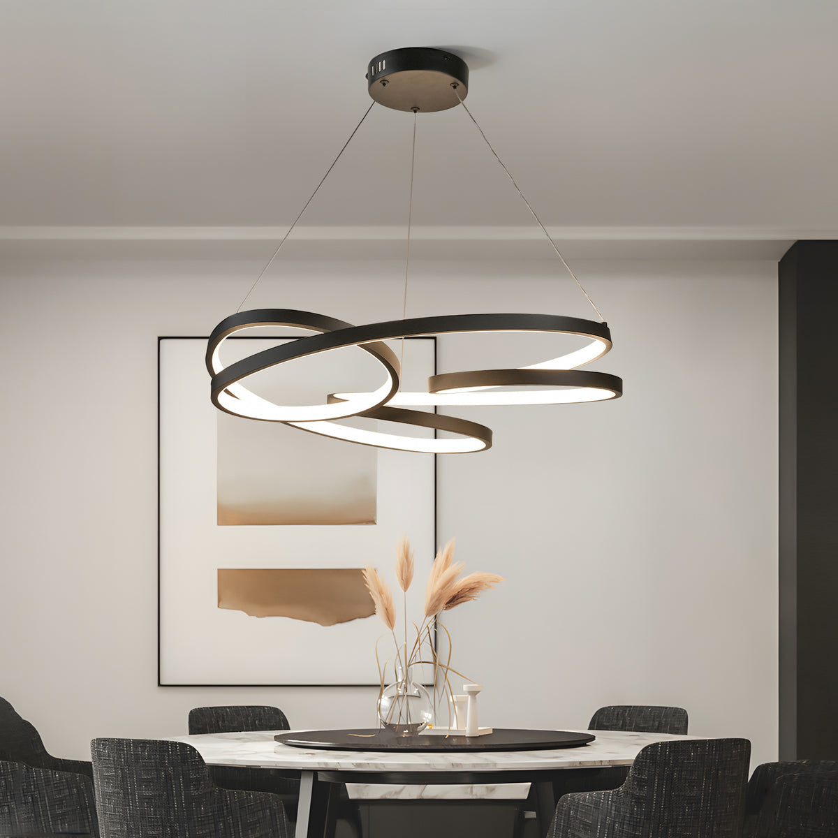 NOVA moderne zwarte LED-hanglamp