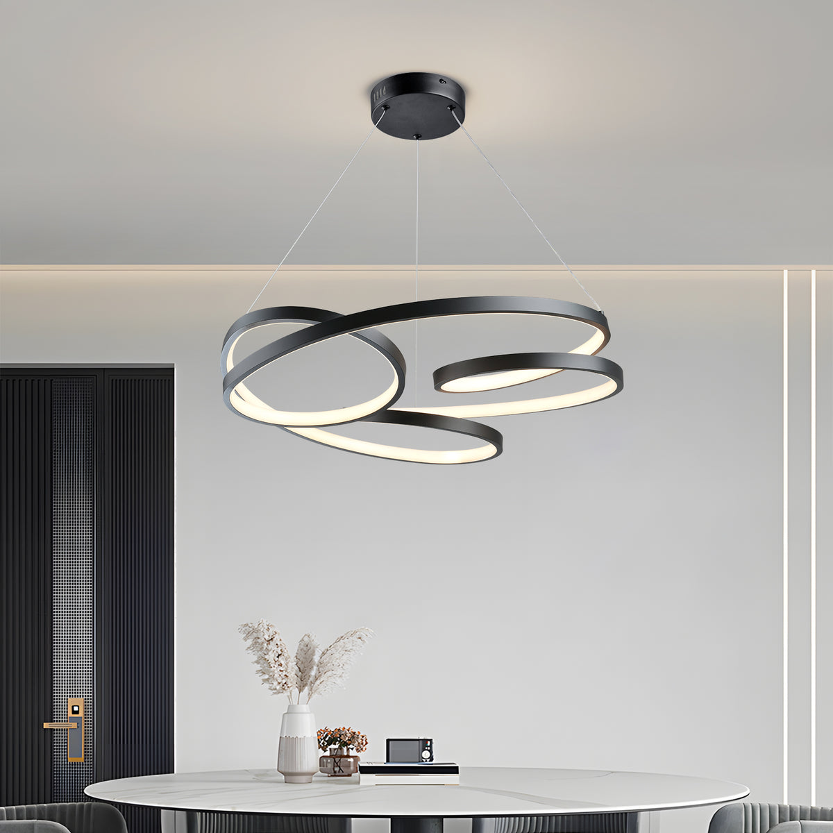 NOVA moderne zwarte LED-hanglamp