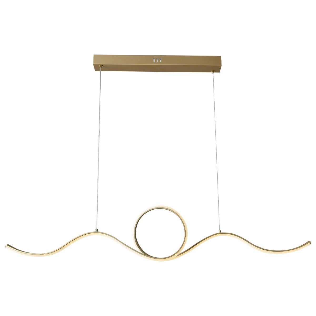 LUS dimbare LED hanglamp met goudkleurige lichtlijn